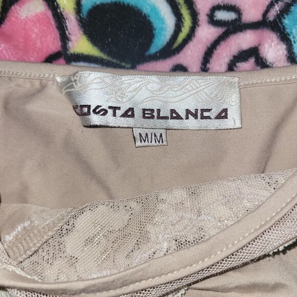 Costa-del-mar Women's Tan and Cream Vest Tank Top - Picture 4 of 8